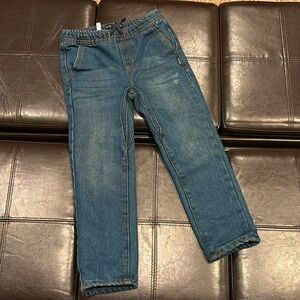 Silver Jeans Co., boys, size 5, blue, and fleece lined.